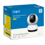 TAPO C220 camara TP-Link interior WiFi 2.4GHz 2K QHD (2560x1440) 4MP pan/tilt 360°/114°, IR 850nm 12m, H.264, 30fps, 3D DNR, deteccion IA, seguimiento auto, audio 2 vias. - Imagen 3